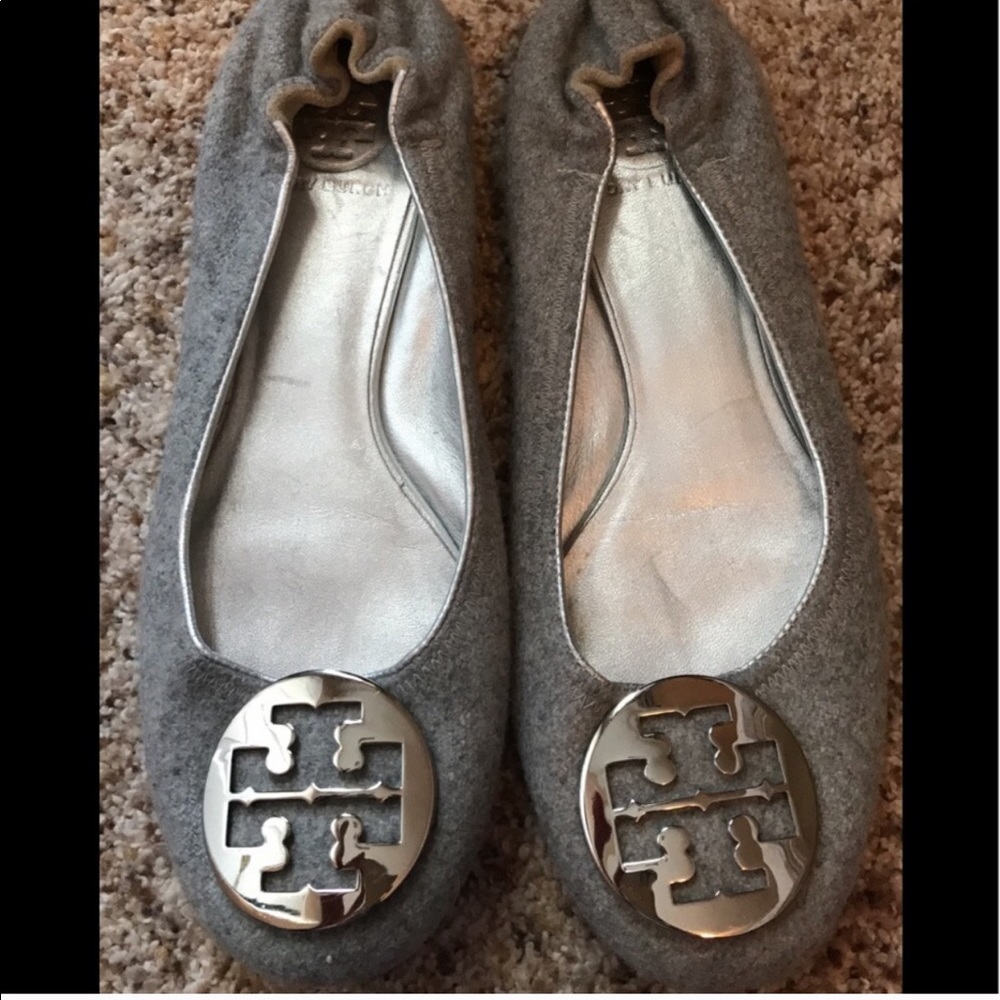 Gray Tory Burch Flats